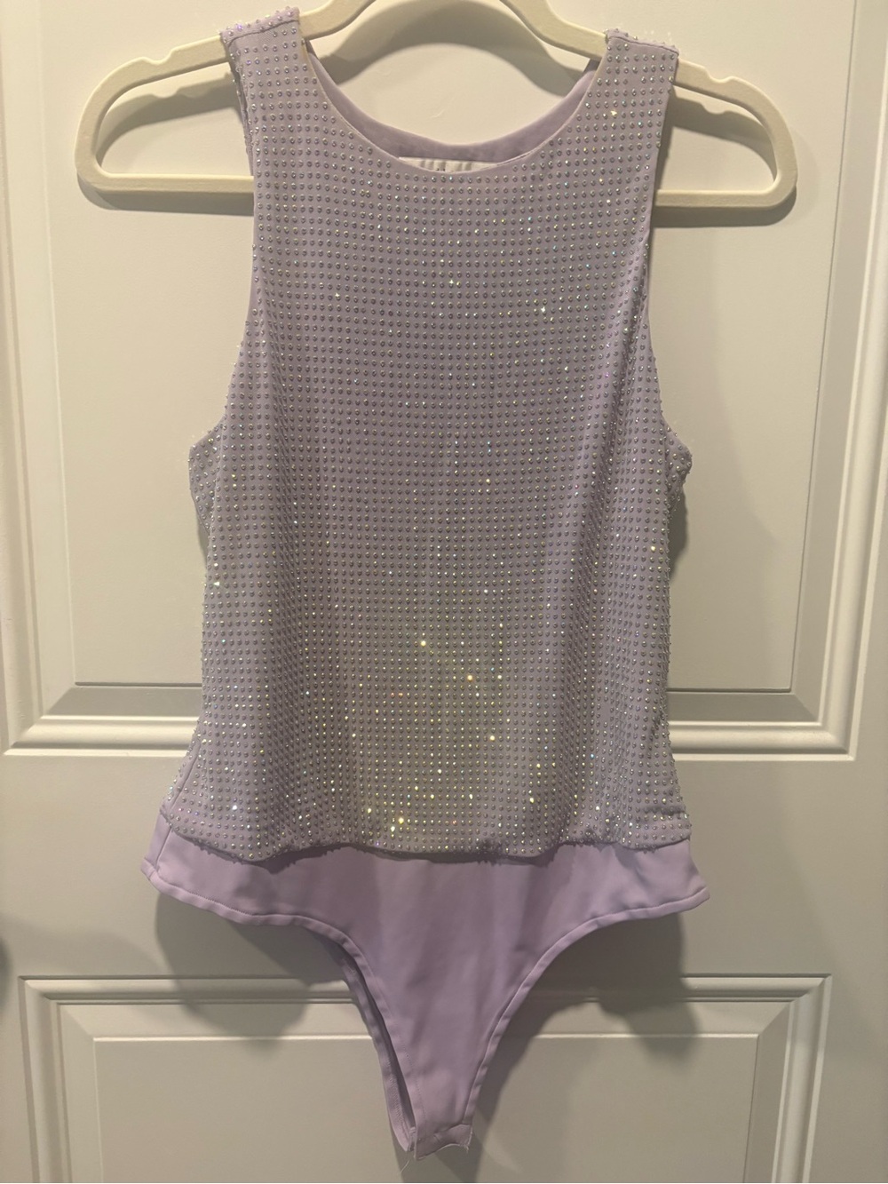 Endless Rose Lavender Sequin Tank Bodysuit